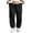 Black, variant on Sweatpants for Women Casual Cinched Bottom Loose Baggy Jogger Trousers with Drawstring Elastic Waist and Pockets, White, Size S
