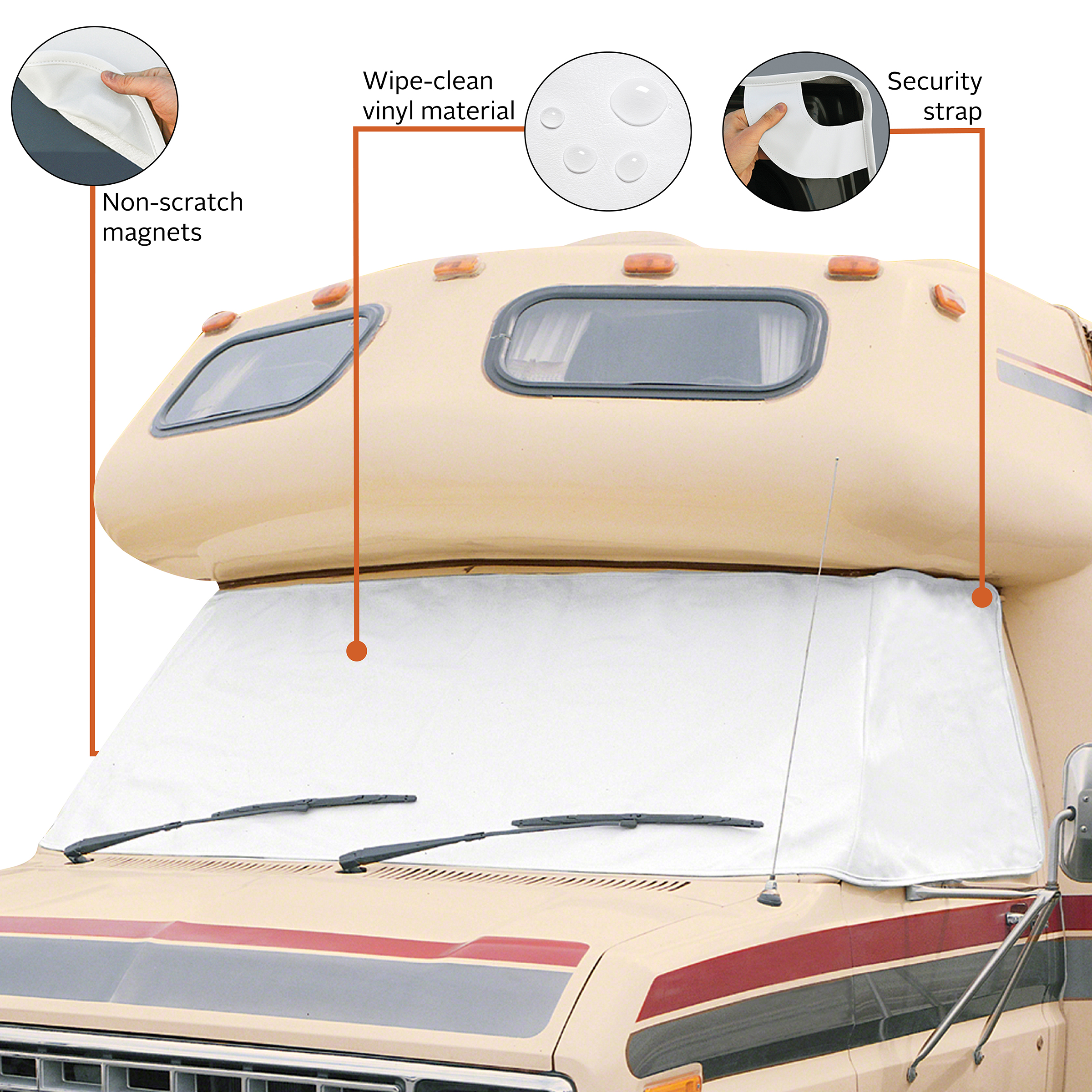 Classic Accessories OverDrive RV Windshield Cover, White - image 2 of 8