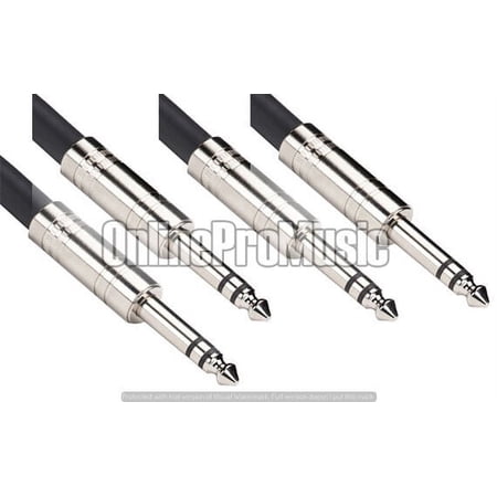 MR DJ CSQDQ3 3 FEET CABLE DUAL 1/4 TRS (STEREO) TO DUAL 1/4 TRS (STEREO)