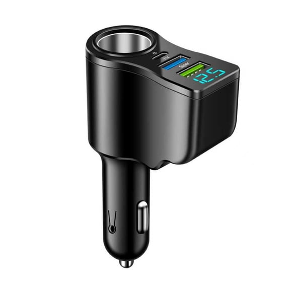 AKKHOO 66W Fast Car & Truck Charger with Voltage Display, PD USB C Quick Charging Adapter for Apple iPhone 17/15/14/13, Samsung, Android Devices