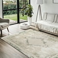 thumbnail image 3 of Green Oriental Area Rugs for Living Room Washable Rugs Boho Moroccan Area Rug Soft Neutral Geometric Bohemian Carpet Distressed Indoor Rug for Bedroom Dining Room Office Foldable Nonslip Rug, 3 of 9