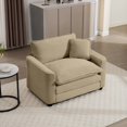 thumbnail image 5 of Modern Tan Corduroy Single Sofa 85cm for Living Room, Comfortable & Stylish, 5 of 16