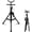 black, variant on 2-Pack V-Head Pipe Jack Stand,28"-52" Adjustable Height Pipe Stand Fits 1/2" - 12" Pipe Capacity w/ 2500LB Load Capacity for Vehicle Supporting and Lifting