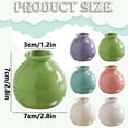 thumbnail image 2 of 1 Pc Round Mini Ceramic Vase Wide Mouth Small Vase for Dried Flowers Hydroponics Home Decor 7cm, Green, 2 of 8