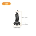 thumbnail image 2 of #8 x 1/2" Phillips Pan Head Self-tapping Screw, 50pcs - 304 Stainless Steel Round Head Wood Screw (Black), 2 of 6