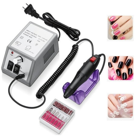 Professional Manicure Pedicure Electric Drill File Art Nail Pen Machine Kit (Best Quality Mens Manicure Set)