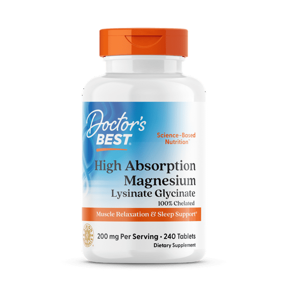 Doctor's Best High Absorption Magnesium Tablets, 100 Mg, 240 Ct