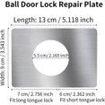 thumbnail image 2 of SHIQI-Door Reinforcement Plate, Door Lock Repair Plate, Stainless Steel Door Knobs Fixing Plate Bracket - Fix and Repair Locks on Doors - Easy Install - Prevent Door Lock Loose or Wobbly - (2 Pcs), 2 of 4
