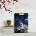 thumbnail image 5 of FMSHPON Space Galaxy Astronaut Clipboard Hardboard Wood Nursing Clip Board and Pull for Standard A4 Letter 13x9 inches, 5 of 5