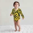 thumbnail image 4 of Xecao Sunflowers In Vintage Print Baby unisex-baby Cotton Long-sleeve Bodysuits-2 Years, 4 of 6