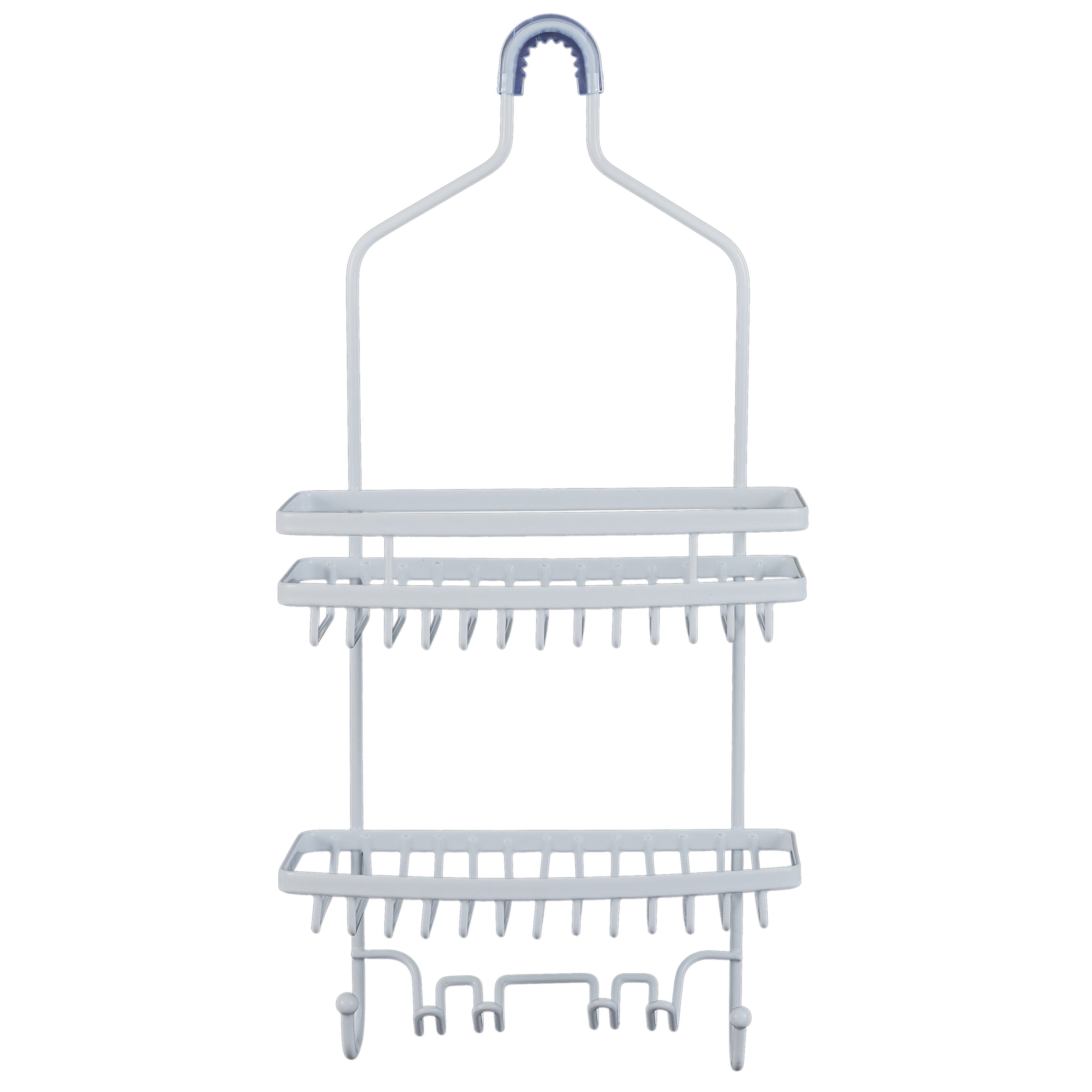 Bath Bliss Venice Metal 2 Shelf Tier Shower Caddy, White