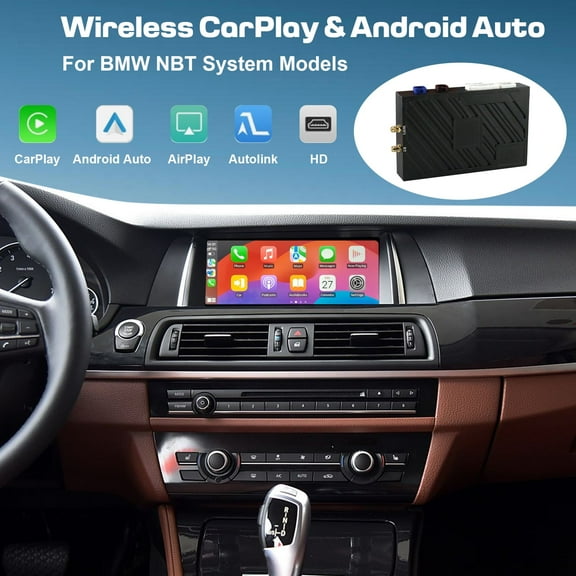 STARWAYLUCKTEC Wireless CarPlay Android Auto Adapter for BMW 2012-2016 X5 Series with NBT System.