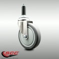 thumbnail image 2 of 5 Inch 316SS Thermoplastic Rubber Wheel Swivel 3/4 Inch Expanding Stem Caster, 2 of 2