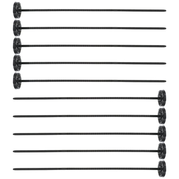 ADDHAT No Sew Button Fastener Black 10Pcs Clothes Buttons 3.5x0.4x0.4in