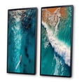 thumbnail image 3 of Designart "Sunshine in Breaking Waves Nature Photography III" Coastal Waves Framed Wall Art Set Of 2 - Coastal Blue Framed Wall Art Set Of 2, 3 of 6