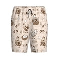 thumbnail image 4 of Wukai Retro Rooster Men’s Short Pajama Pants With Pockets Soft Sleep Pj Shorts for Men-Medium, 4 of 6