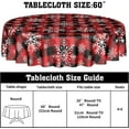 thumbnail image 2 of Christmas Round Table Cloth \u2013 Washable Buffalo Check Snowflake Holiday Tablecloth Decorative Table Cover for Banquet Party Kitchen Dining Room, 60 Inch, 2 of 6