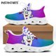thumbnail image 1 of Zapatillas de deporte planas con estampado de diente/diente/dentista para mujer, con degradado, informales, con cordones, para caminar, 1 of 6