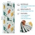 thumbnail image 2 of Light Green Dinosaurs Leaves Pattern Hot Yoga Mat Towel Non Slip for Hot Yoga - Quick-Drying Yoga Mat Cover with 4 Corner Pockets with Travel Bag - Hot Yoga Towel Non Slip 70"x26", 2 of 6
