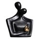 thumbnail image 5 of Figura de pareja abstracta, adorno de pareja, artesanías, pareja apasionada de cerámica nórdica. abrazo negro, 5 of 7