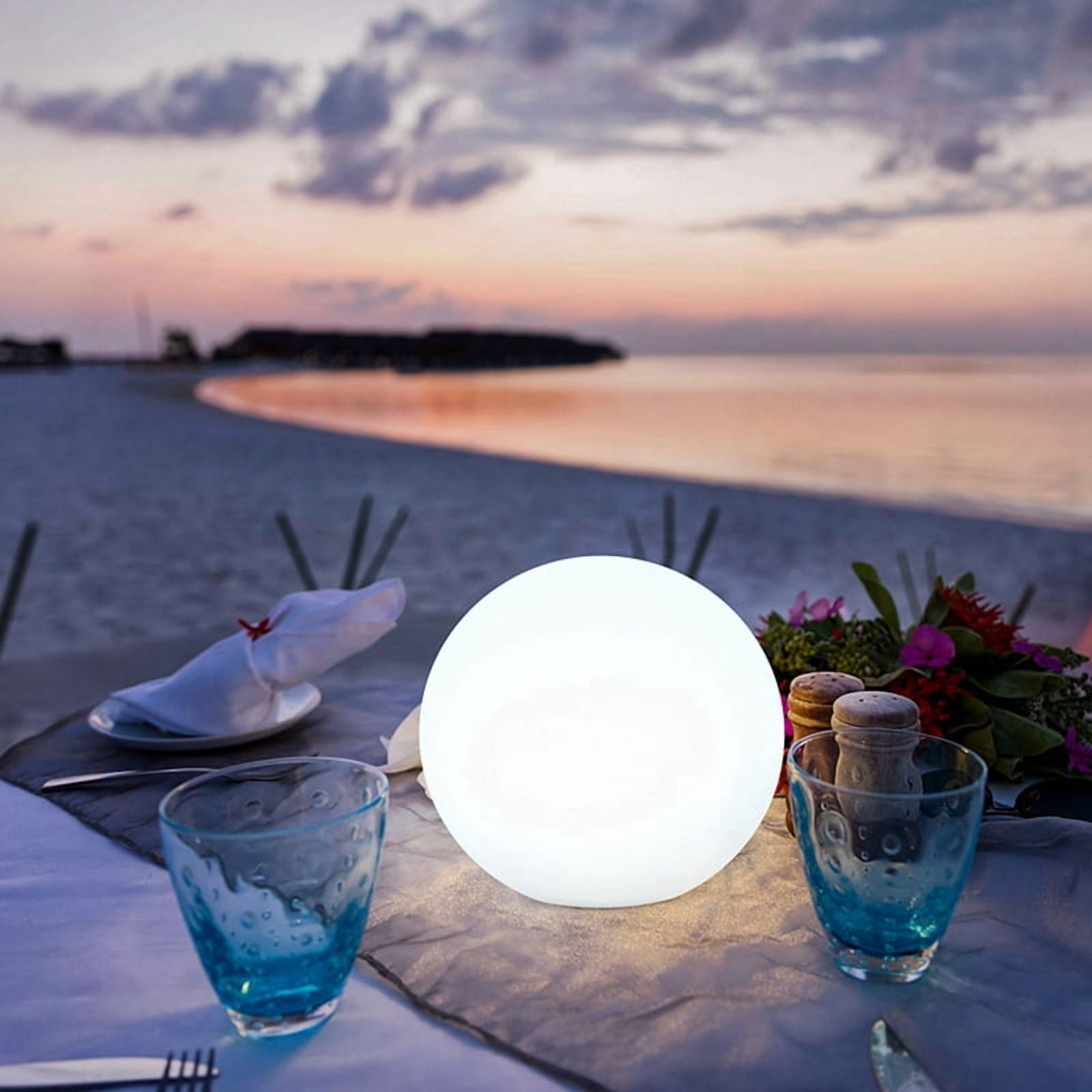 Spherical Moon Atmosphere Night Light Waterproof LED Garden Ball Light Landscape Light Lighting Lawn Light 20x20cm
