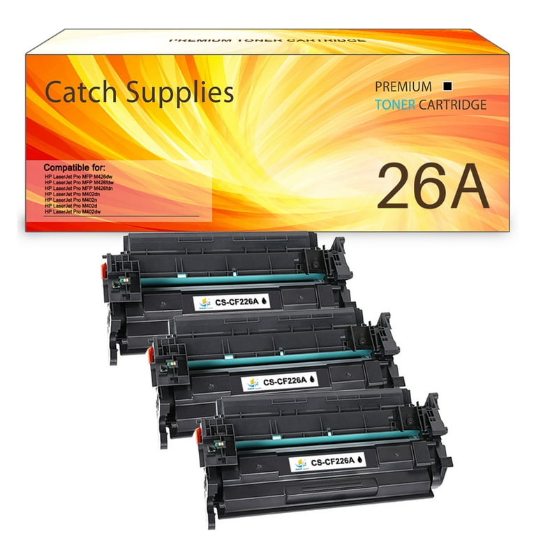 Catch Supplies 3-Pack Compatible Toner for CF226A 26A LaserJet MFP M426dw M426fdw M426fdn M402dn M402n M402d M402dw Printer Ink (Black) - Walmart.com