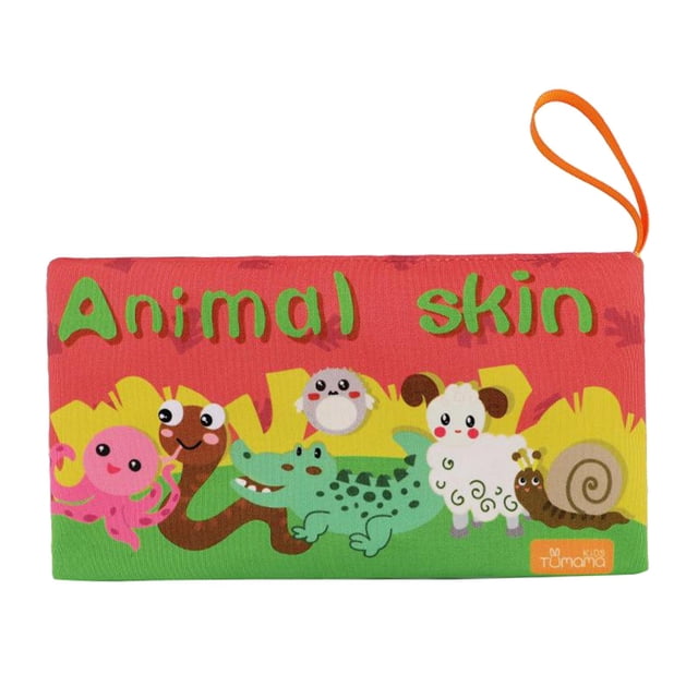 Milaget Animal Cloth Book Soft Tails Books Activity Crinkle Book Toys for Early Animals Skin