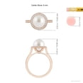 thumbnail image 4 of ANGARA South Sea Cultured Pearl Halo Ring with Milgrain in 14K Rose Gold for Women | June Birthstone, Birthday, Anniversary, Jewelry Gift for Women | Pearl Ring, 4 of 5
