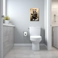 thumbnail image 3 of ZHONGYUTONG Funny Bathroom Wall Art Raccoon Reading Newspaper on Toilet Poster Prints Cute Animal Canvas Picture for Toilet Restroom Wall Decor Framed (24.00" x 36.00"), 3 of 6