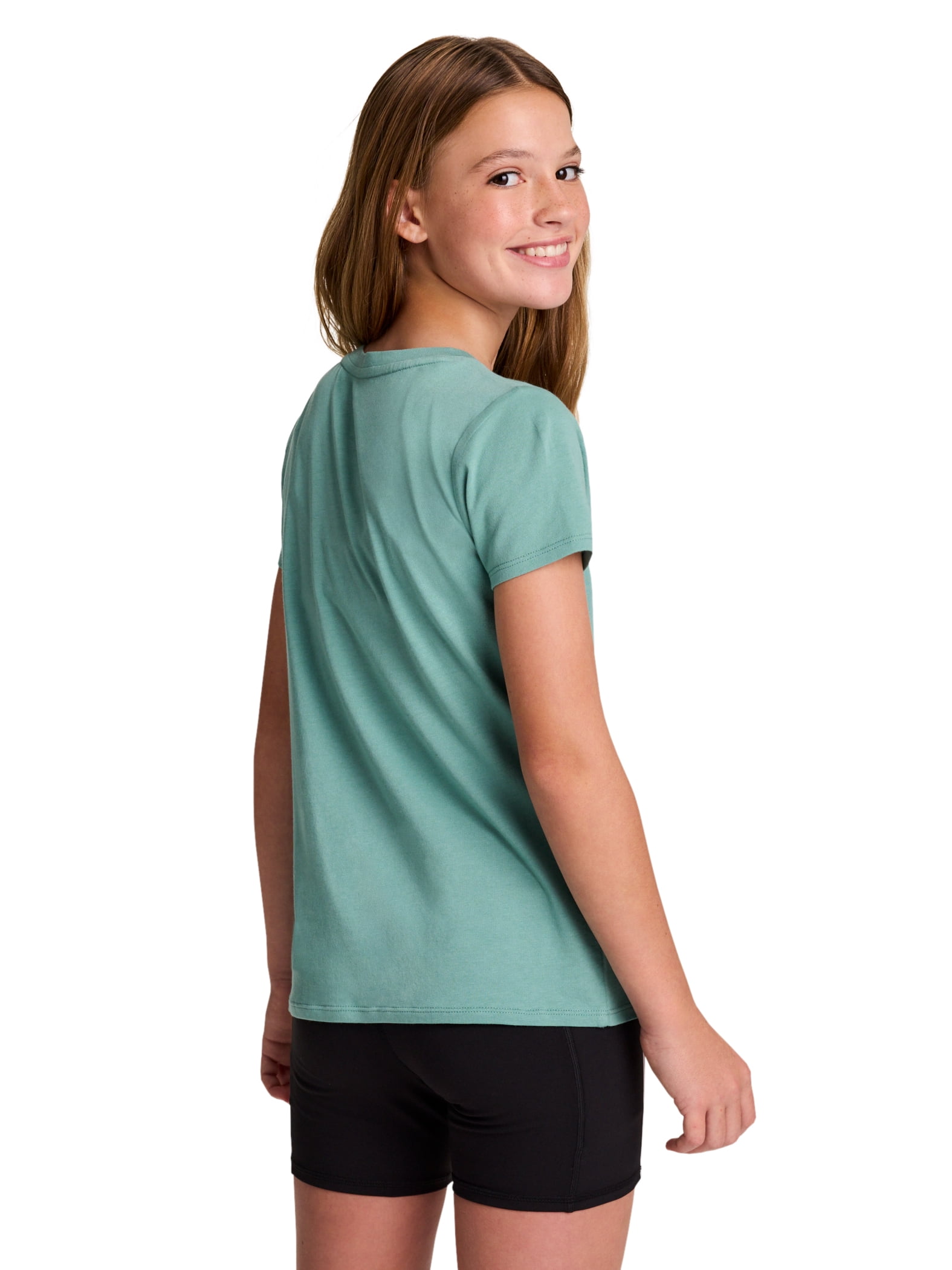 Reebok Girl's Distinction 2-Pack Short Sleeve Performance T-Shirt, Sizes 4-18