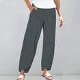 thumbnail image 1 of Pants for Women, Summerand Summer Elastic Waist Cotton Loose Home, 1 of 5