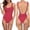 Brick Red, variant on HXWCHs Long torso Swimwears One - Women Fashion Letter Print Piece Swimsuit Bathing Sleeveless Backless Swimsuit - L Blue