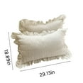 thumbnail image 3 of Ruffled Pillow Shams Set of 2-Standard Size,Envelope Closure,Polyester Pillowcases in White,,Blue & Yellow for ' Bedroom Decor, 3 of 7