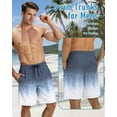 thumbnail image 5 of Justay Story Mens Swim Trunks 9" with 2 in 1 Compression Breathable Liner Zipper Pockets Quick Dry Swim Bathing Suit Summer Beach Shorts, Size S-2XL, 5 of 7