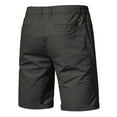thumbnail image 2 of zuwimk Mens Shorts Casual,Men's Classic Fit Flat Front Stretch Solid Chino Deck Short Dark Gray,L, 2 of 3