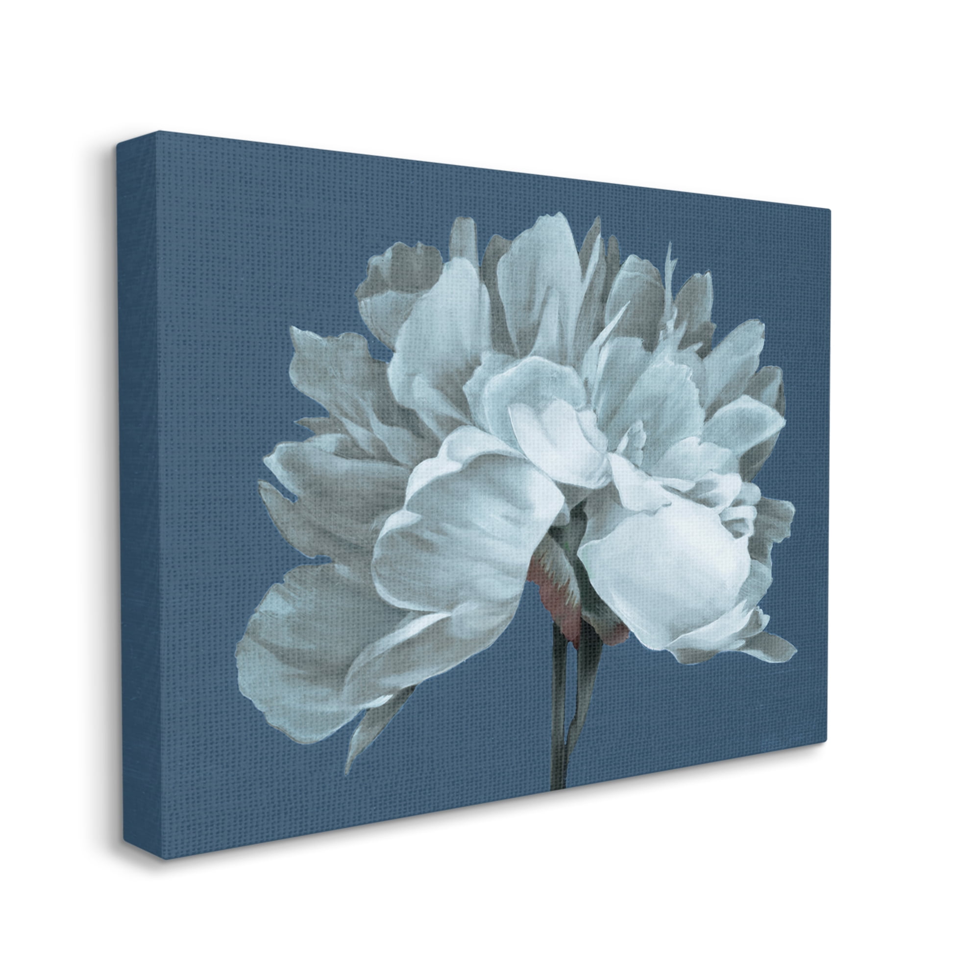 Stupell Industries Contemporary White Bloom Single Flower Sprig Graphic Art Gallery Wrapped Canvas Print Wall Art, Design by Liz Jardine