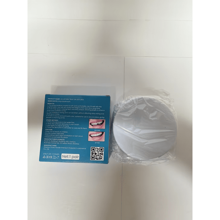 Adjustable snap-on dentures, perfect temporary teeth coverage