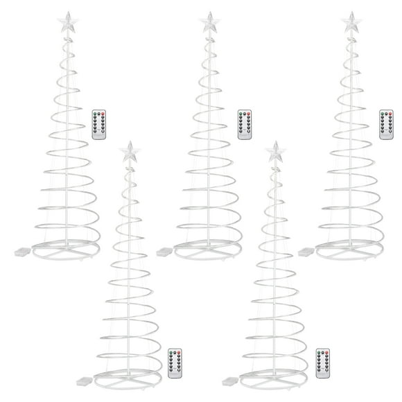 Yescom Twinkle 6Ft Spiral Christmas Tree Light 182 LED 8 Model for Indoor Outdoor Yard Decoration Multi-color 5Packs