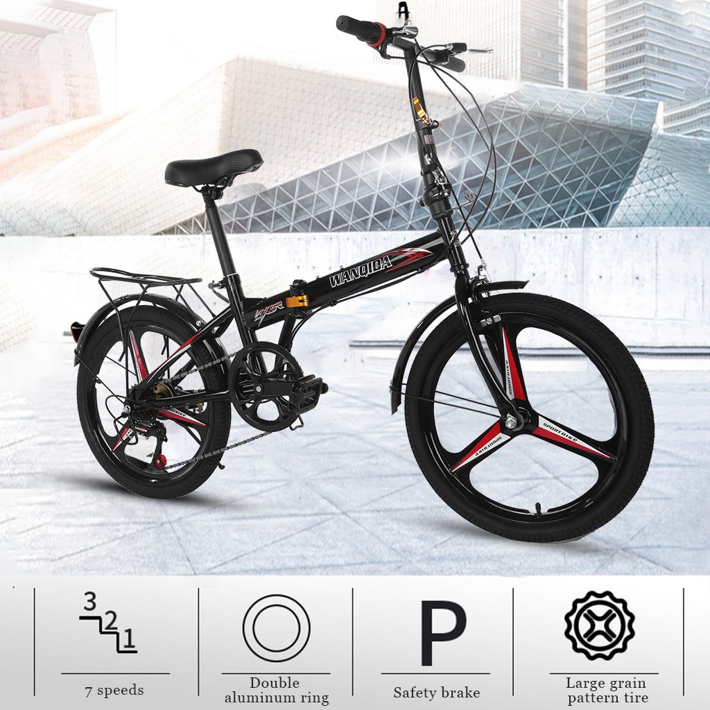 Leisure 20in 7 Speed ​​City Folding Mini Compact Bike Bicycle Urban Commuters 