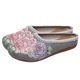 thumbnail image 1 of Women Ethnic Style Embroidery Flat Shoe 1 Pair Casual Wear Grey Round Toe, 1 of 3