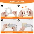 thumbnail image 4 of Uxcell 2-Pack Brida Dividida de Pared, Cubierta Autoadhesiva Cuadrada de ABS para Tubo de 33mm/1.3in Diámetro [Dorado, 7mm/0.28in H], 4 of 6