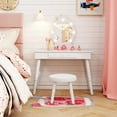 thumbnail image 2 of Costway Kids Vanity Set Princess Vanity Table & Chair Set with Lighted Mirror White, 2 of 10