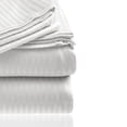 thumbnail image 2 of Embossed 1800 Series Wrinkle Resistant Stripe All Season Bed Sheet Set White by Plazatex, 2 of 2