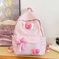 thumbnail image 2 of HJYCHN Toddler Backpack Plaid Bow Design Large Capacity Daypack for Kids Boys Girls School Travel Kids School Backpack Pink One Size, 2 of 7