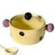 thumbnail image 1 of Tazón de Sopa de Cerámica con Lunares y Tapa. Práctico Tazón para Fideos. Tazón de Sopa de Porcelana de Doble Oreja. Tazón para Fideos de Arroz en Espiral., 1 of 5