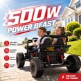 thumbnail image 2 of iRerts 36V Powered Ride on Toys for Big Kids, 2 Seater Ride on Cars with Metal Frame, Bluetooth Music, 4 Wheels Suspension, Electric Ride on Vehicles for Boys Girls, Black, 2 of 8