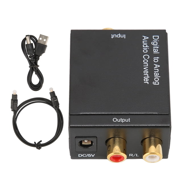 Digital to Analog Adapter, Digital to Analog Converter Professional Separate Power Supply Sound Synchronization Plug and Play for HD DVD