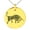 Gold, variant on Stainless Steel Celtic Bull Rune Engraved Small Medallion Circle Charm Pendant Necklace
