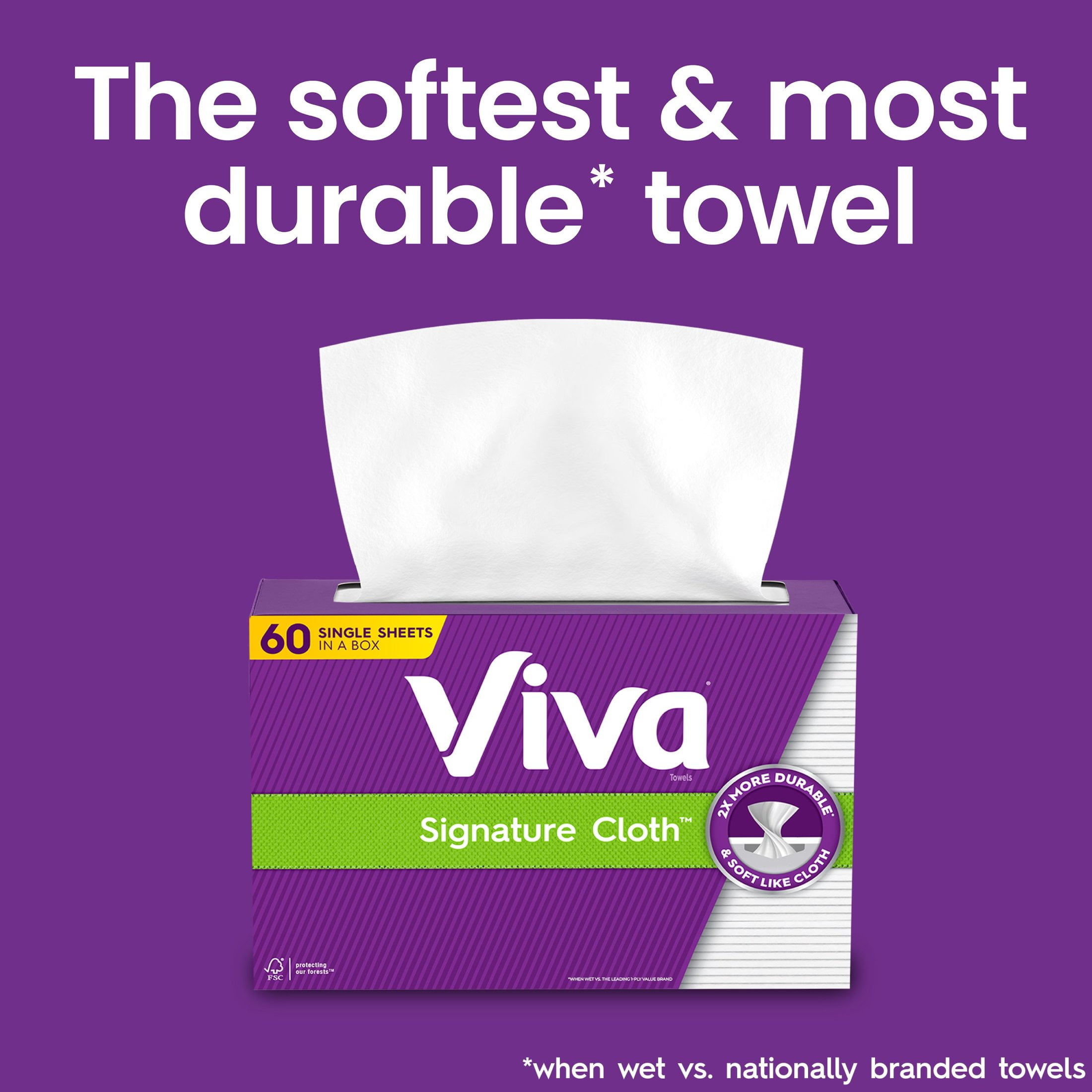 Viva Signature Cloth in a Box Cleaning Cloths, 1 Box