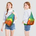 thumbnail image 2 of Tie Dye Galaxy Sling Backpack - Cosmic Rainbow Print Crossbody Bag (Multicolor Bohemian Style, Convertible Shoulder Strap), 2 of 4